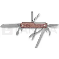 Mercury Duca 8 - Elmax - Red Burlap Micarta vouwmes