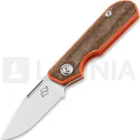 Liong Mah Designs Traveller Spear Point vouwmes, Brown Micarta