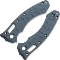 Lex Custom International Microtech Amphibiam Ti Scales - Cerakote Blue Titanium handle scales