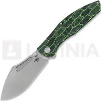 Bestech Lockness - Stonewash - G10 vouwmes, zwart, groen