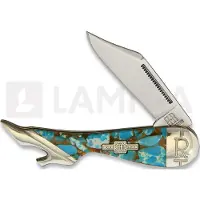 Rough Ryder Leg Knife Amber Turquoise vouwmes