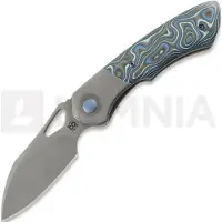 Olamic cutlery WhipperSnapper BL vouwmes, Blue Swirl Carbon Fiber