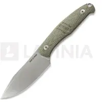 GiantMouse GMF2 Scout Green Canvas Micarta, vaststaand mes, Ansø en Voxnaes design