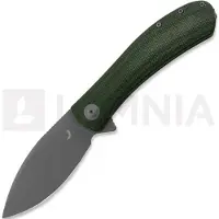 Trollsky Knives Mandu XL D2, Green Micarta, Dark Bead Blast
