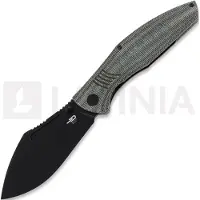 Bestech Lockness - Blackwash - Black Canvas Micarta vouwmes
