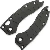 Lex Custom International Microtech Auto Stitch Ti Scales - Cerakote Cobalt Black handle scales