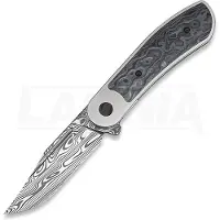 Bestech Vestige - Damasteel - Black Camo Fat Carbon vouwmes