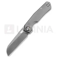 Kunwu Knives TAO Sheepsfoot - Satin - Titanium vouwmes, Orange Peel Texture