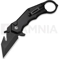 CIVIVI Amaroq vouwmes, Black Aluminum, Black Stonewash