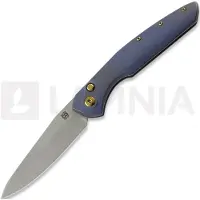 Olamic cutlery Aura Auto vouwmes, Purple Texwash Titanium