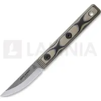 Tops knives Wood Nymph WDNP-01 Stonewashed 1095, Black Tan Micarta, vaststaand mes, Bushcraft Kelso design