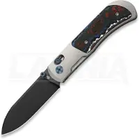 Kizer Cutlery Tycho M390 Drop Point vouwmes, Gray Ti & Fat Carbon, Black DLC