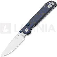Kizer Cutlery Begleiter 2.9 BD1N vouwmes, Blue/Gray Vortex Micarta, Satin