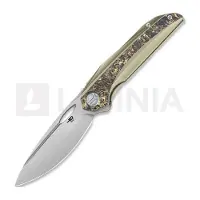 Bestech Senu - Hand Rrubbed Satin - Titanium w/Fat Carbon vouwmes