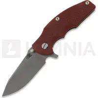 Hinderer Jurassic Magnacut Slicer Flat Grind vouwmes, Working Finish, Red