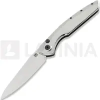 Olamic cutlery Aura Auto vouwmes, High Polish Titanium