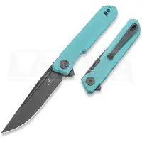 Bestechman Mini Dundee - Grey PVD - G10 vouwmes, light blue
