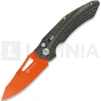 Maxace Babylon-A vouwmes, Green Carbon Fiber, Orange Cerakote