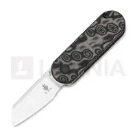 Kizer Cutlery Mini Bay vouwmes, Gray/Black Vortex Micarta, Satin