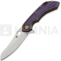 Olamic cutlery Wayfarer 247 S90V Mouflon vouwmes, Purple Geometrical Carving