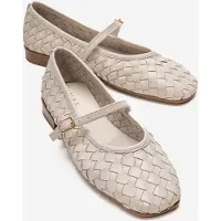 Forever & Always Yevora Leren Gevlochten Riem Ballerina
