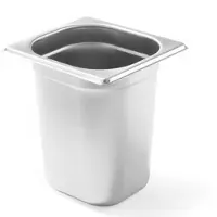 Hendi GN 1/6 container, hoogte 150 mm, roestvrij staal - 800645