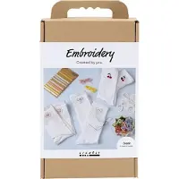 Creativ Company Hobbyset Borduurwerk, sokken, wit, 1 doos