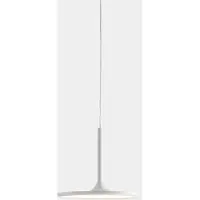 LEDS-C4 LedsC4 LED hanglamp, dimbaar, voor binnen gebruik, warm wit licht (3000K), 19W, 878lm, diameter 25cm, wit aluminium, elegant en licht ontwerp, ideaal voor woonkamers en eetkamers