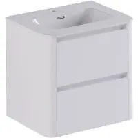 Thebalux Exclusief Sunny greeploze badmeubelset 60cm met afgeronde zijdes wit