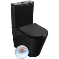 Sapho Paco Rimless Duobloktoilet, mat zwart