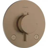 Hansgrohe Afbouwdeel ecostat comfort s thermostaat 2 functies rond brushed bronze