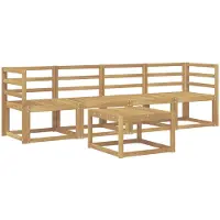 Syfax Buiten bankenset 5 pcs Wit 59 x 59 x 37 cm Massief Acaciahout