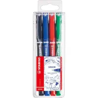 Stabilo SENSOR Fineliner 0,3 mm Naaldpunt Kleurenassortiment 189/4 4 Stuks