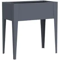 Westmann Vedura s metalen verhoogde plantenbak 74x40x80 cm grijs
