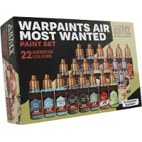 Army Painter - Warpaints Air Most Wanted Set Combo - 21×18mL Airbrush, Speedpaints, Fluorescent - AW8004C