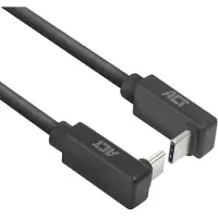 ACT USB 3.0 10Gbps 60W USB Type-C (haaks boven/beneden) naar USB Type-C (haaks boven/beneden) kabel, 1 meter AC7477