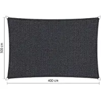 Shadow Comfort Rechthoek schaduwdoek 3,00x4,00 m Carbon black