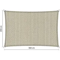 Shadow Comfort Rechthoek schaduwdoek 2,00x3,00 m Sahara Sand