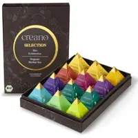 Creano Biologische kruidenthee 12-delige piramide cadeauset "ORGANIC HERBAL TEA" - 12 biologische piramide theezakjes in 9 verschillende soorten - 30g *¹