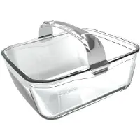 Pyrex Airfryerschaal 18x20x8cm Met Greep Transparant transparant Glas