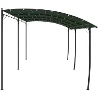 vidaXL Prieel 6 x 3 x 2,55 m Groen Gepoedercoat staal en stof 180 gsm