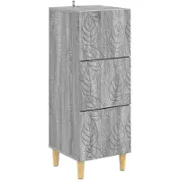 vidaXL Ladekast 33 x 34,5 x 90 cm Bewerkt hout Grijs Sonoma