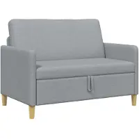 vidaXL Sofa met Opbergruimte Lichtgrijs 122 x 78 x 87 cm Polyester
