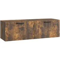 vidaXL Wandmontage TV-kast Gerookt eiken 98 x 31 x 30 cm Bewerkt hout