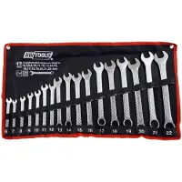 AWTOOLS ringsleutelset 17-delig - CrV-staal