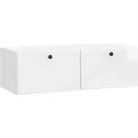 vidaXL Wandmontage TV-kast 98 x 41 x 30 cm Hoogglans Wit Bewerkt hout