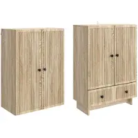 vidaXL Kast Set 2 st Sonoma Eiken Bewerkt hout
