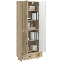 vidaXL Kast Set 2 pcs Sonoma Eiken 66 x 34,5 x 95 cm Bewerkt hout
