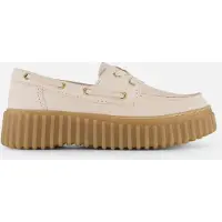 Clarks Dames Torhill Boot leren loafers beige (38), Leer, 1 tot 3 cm, Veters, Casual 26186302