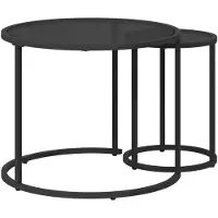 vidaXL Koffietafel Set 2 st 55 x 55 x 45 cm staal